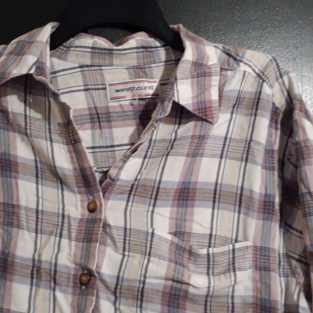 Plaid Button-Up Shirt - Picture 2 of 10